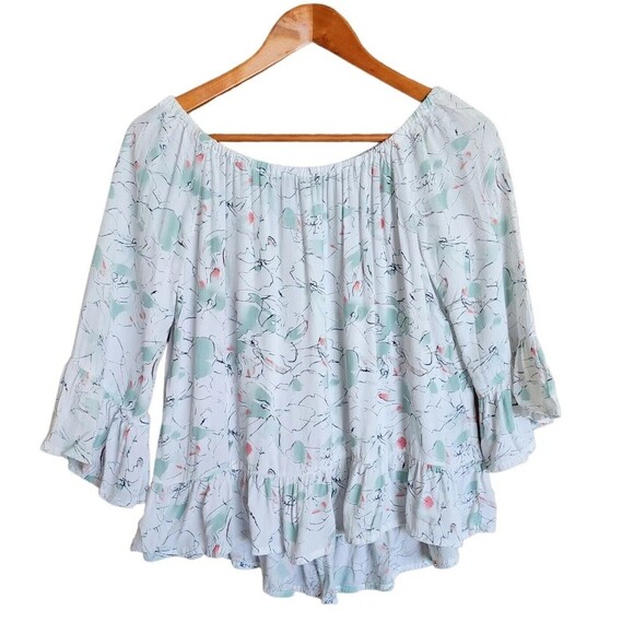 Sanctuary White Floral Off The Shoulder Blouse Size S Peplum - Picture 1 of 7